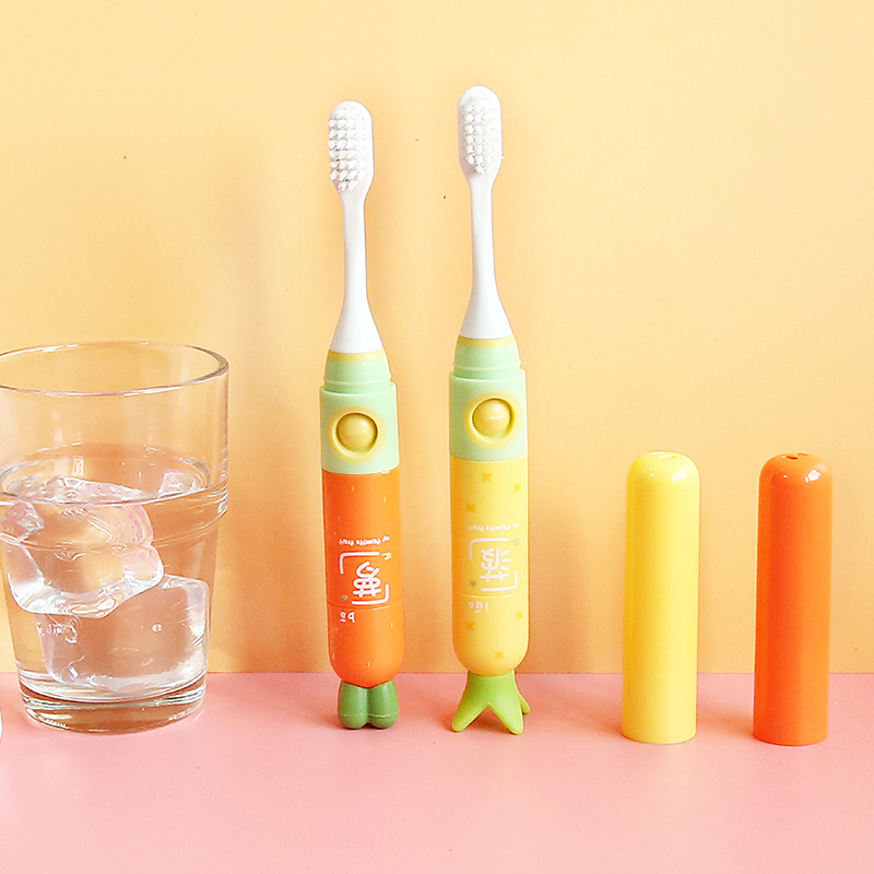 Cartoon Children's Electric Toothbrush Soft-Bristle Toothbrush Deep Cleaning Electric Toothbrush Battery Electric Toothbrush Love