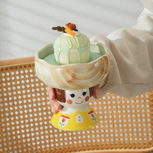 景德镇陶瓷器定制  创意餐具碗杂货娃娃皿糖果皿可爱首饰盒甜品碗