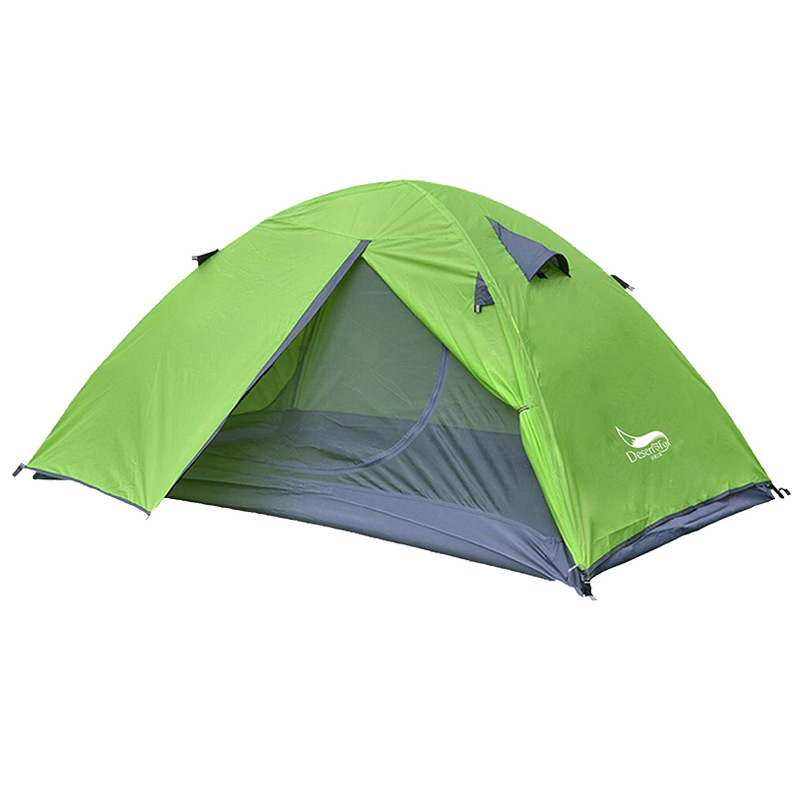 Outdoor Camping Double-Layer Camping Tent Oxford Cloth Material Camping Rainproof Sunscreen Multi-Person Tent