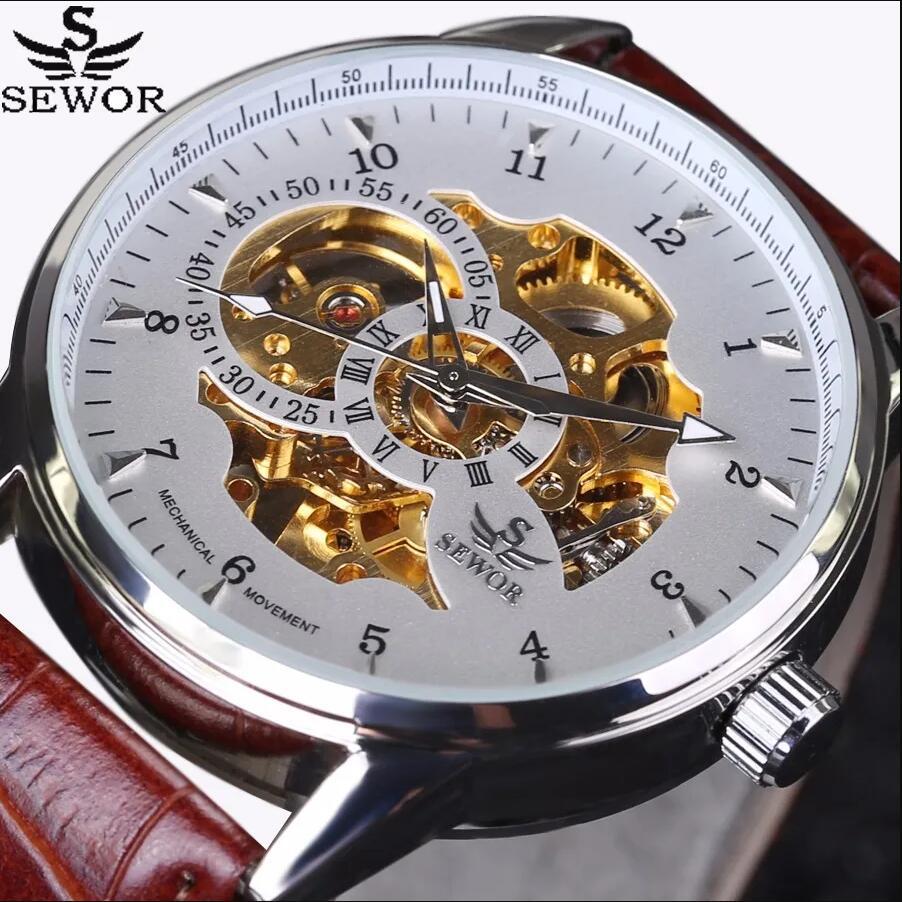 sewor思沃奇男士创意热卖全自动双面镂空潮男机械手表腕表一件发