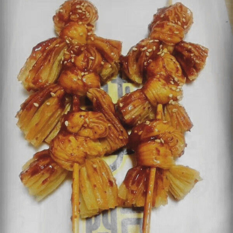 黄扣豆制品豆扣豆皮豆结扣人造肉豆皮结干货炸串火锅烧烤500g