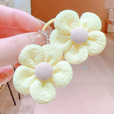 Little Girl Princess Color Flower Hair Rope Korean New Children Baby Sweet Does Not Hurt Hair Rubber Bands Hair Ring Hair Accessories