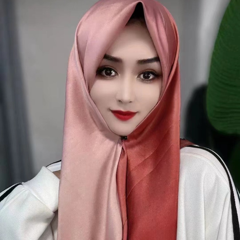 中东阿拉伯arabian headscarf ombre纯色scarves头巾女head scarf