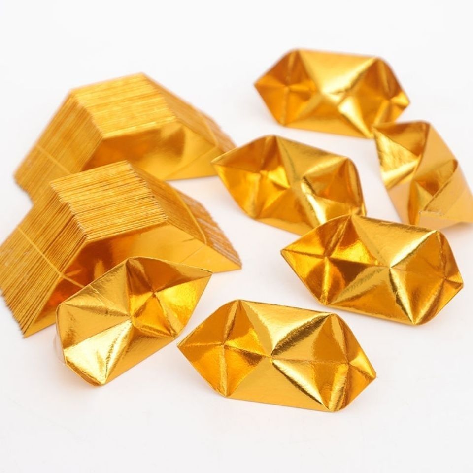 厂家直销各个型号金银元宝半成品,金克子银克子祭祖用品赠送袋子