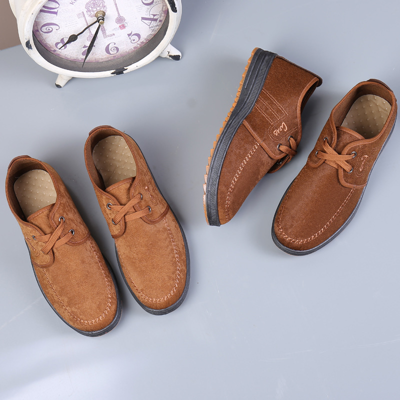 Old Beijing Cloth Shoes Spring and Summer Tendon Bottom Work Shoes Middle-Aged and Elderly Soft Bottom Men's Casual Shoes Breathable Canvas Stall Supply