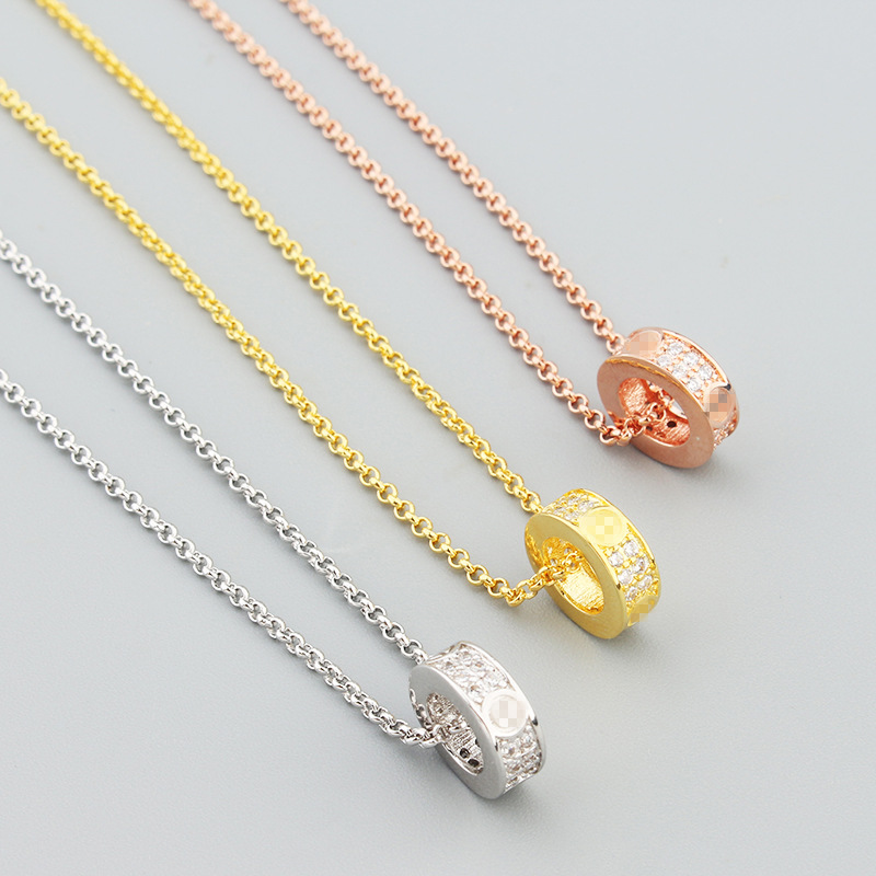ins风女士满天星小清新项链铜镀18k金玫瑰金气质闺蜜礼物锁骨链