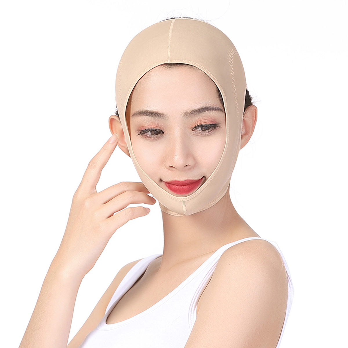 脸部按摩器 脸部v脸绷带面罩面部提拉带双下巴工具面雕v脸神器牌