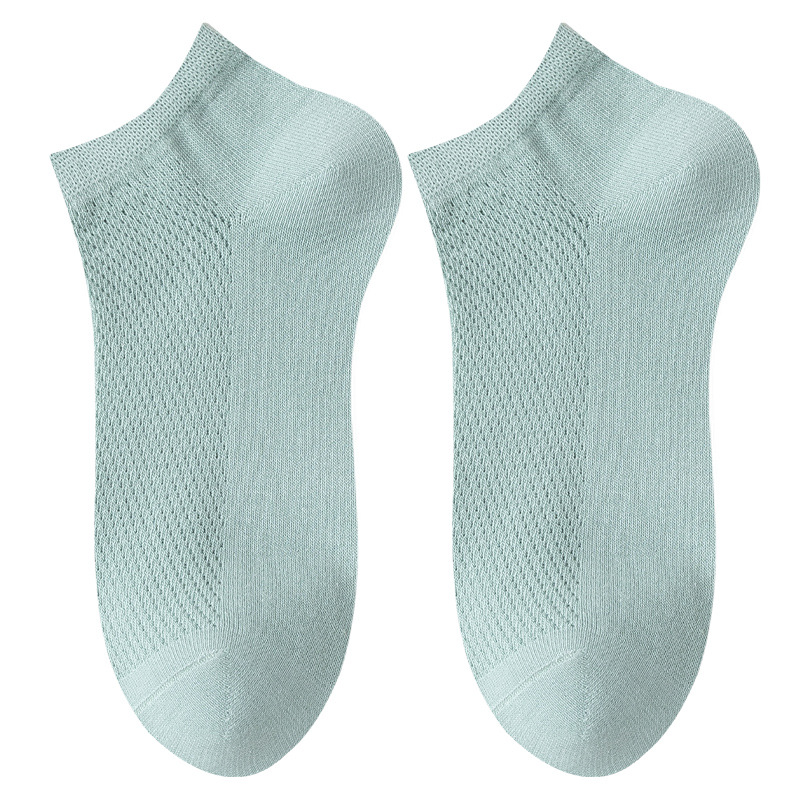 All Cotton Low Cut Socks Women's Summer Thin Mesh Breathable Mid-Calf Socks Zhuji Socks Women Pure Cotton Socks Women's Sport Socks