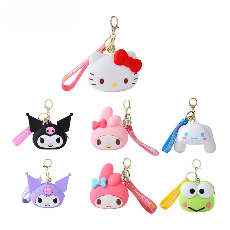 Popular Silicone Cute Silicone Messenger Bag Silicone Bag Melody Big Ear Dog Children's Bag Coin Purse Earphone Bag