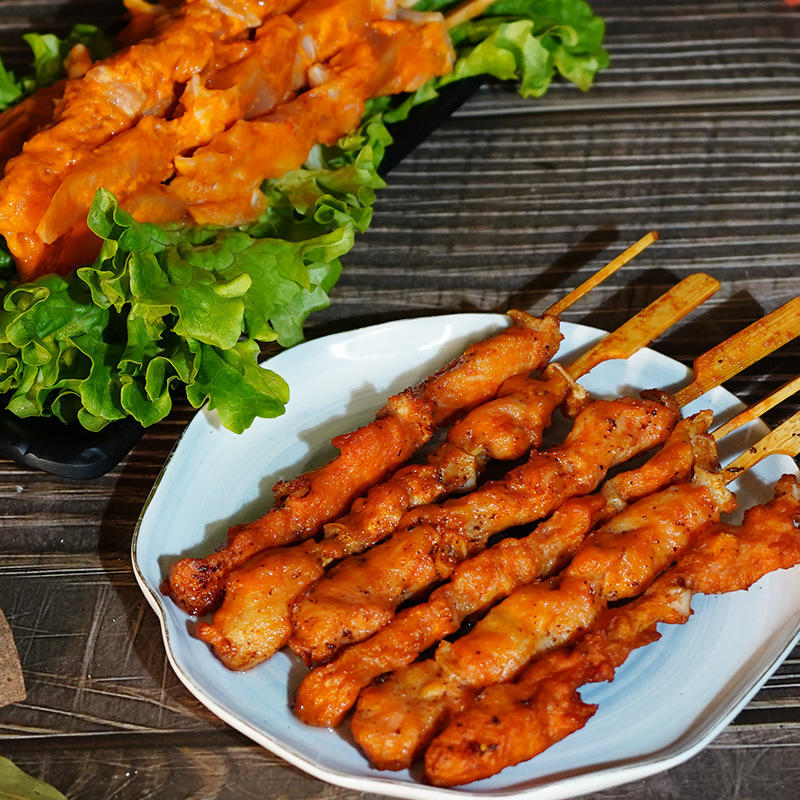 优鲜骨肉相连烧烤串冷冻半成品400g油炸小吃里脊肉炸串食材鸡柳