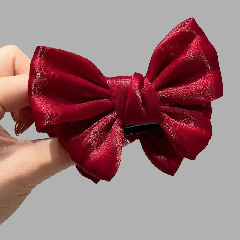 French Style Bow Princess Hairstyle Grip Women's New Sweet Style Bun Artifact High Sense Clamp