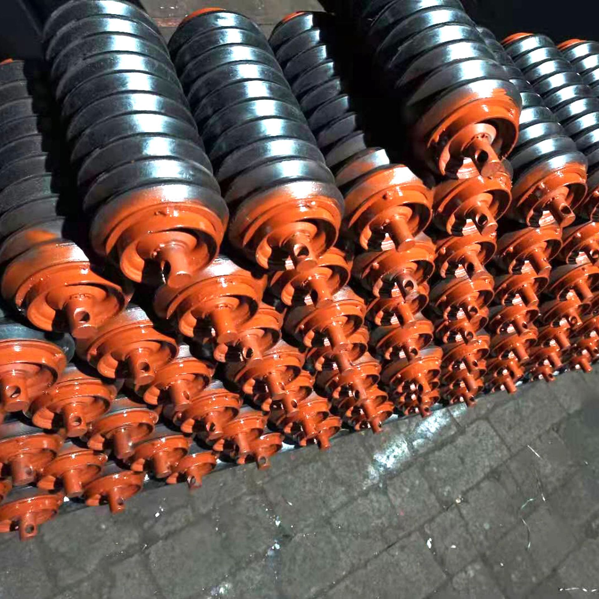 皮带机用缓冲托辊 橡胶托辊 厂家直供 支持定做