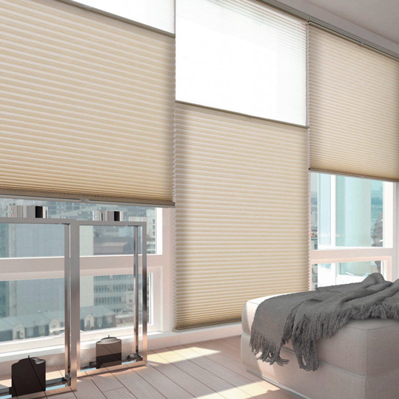 Day & Night Curtain Honeycomb Curtain Shading Insulated Push-Pull Soundproof Bedroom Living Room Honeycomb Curtain Balcony Bay Window Cellular Shades