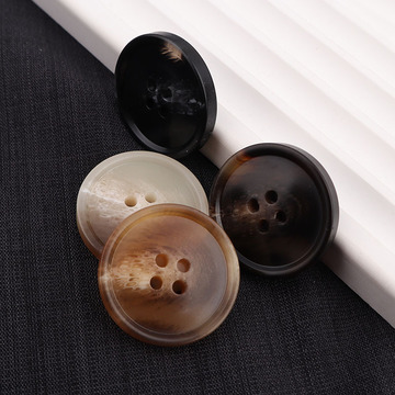 大衣风衣上衣西装裤子袖子圆形树脂四眼花纹男女士高档纽扣子