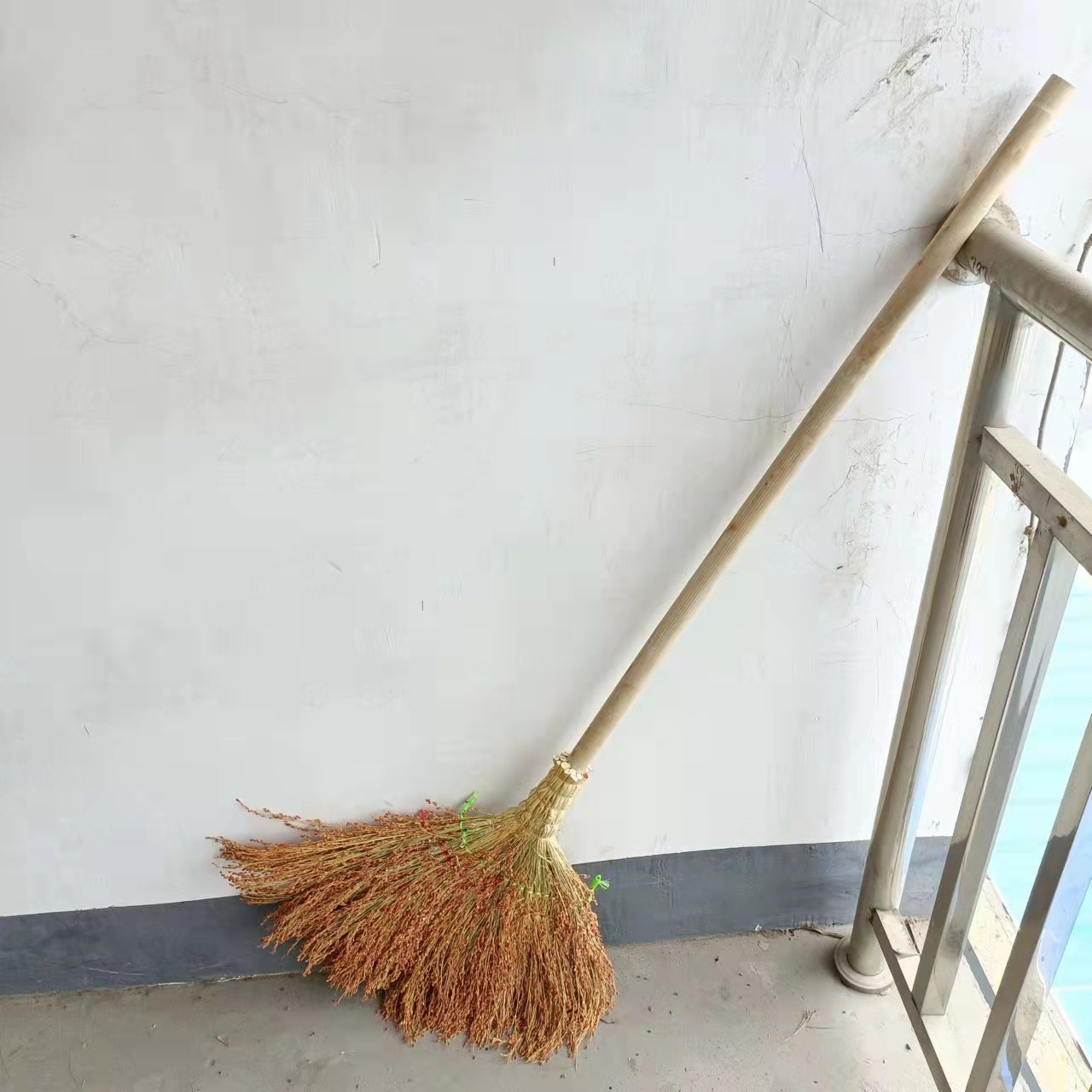 【仕花商贸】木头柄高粱扫把笤帚扫帚家用清扫用具环卫工具