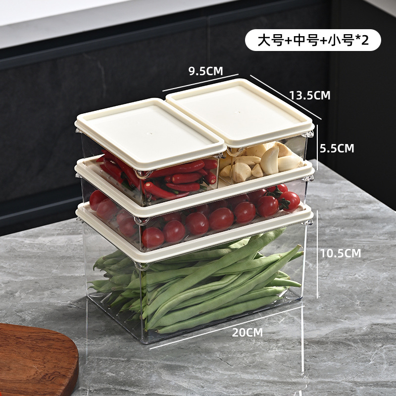 Pet Refrigerator Storage Box Crisper Food Grade Device Vegetable Egg Dumpling Freezer Box Sealed Box