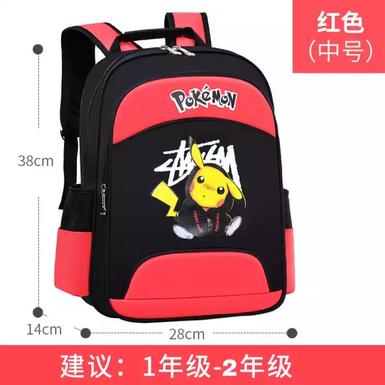 Factory Direct-Sale Schoolbag Primary School Students Burden Reduction Grade 1 to Grade 6 Pikachu Trendy Lightweight Children's Schoolbag Wholesale