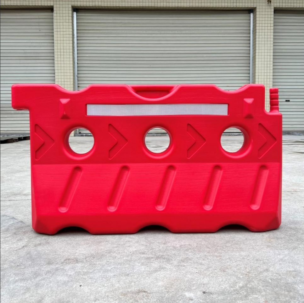 650小三孔水马围挡 市政水马路围栏连接杆滚塑撞桶全新塑料隔离墩