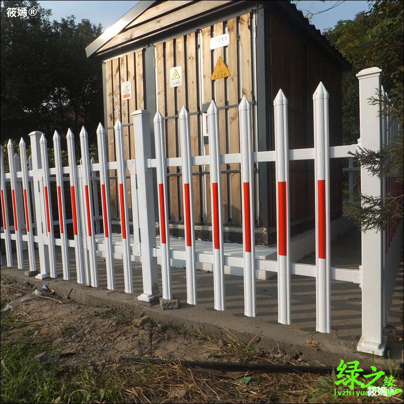 塑钢围墙护栏pvc变压器栅栏变电所外墙篱笆变电站围栏花坛小栏杆