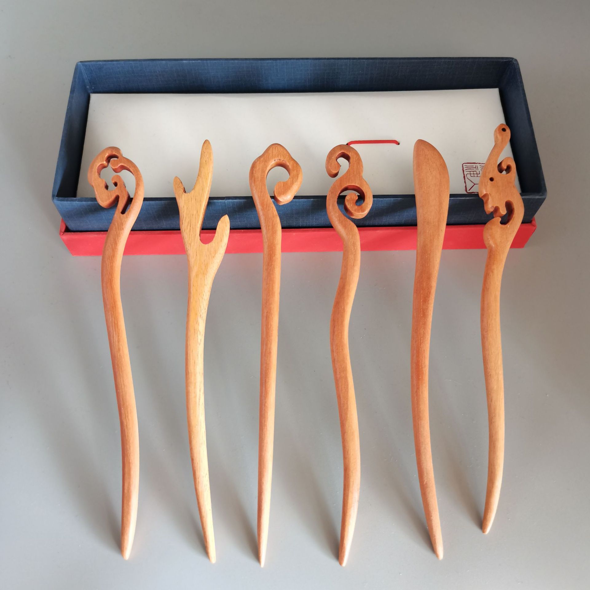 古代古风老桃木发簪发饰古典复古宫廷中国民族风木簪钗盘发簪子发