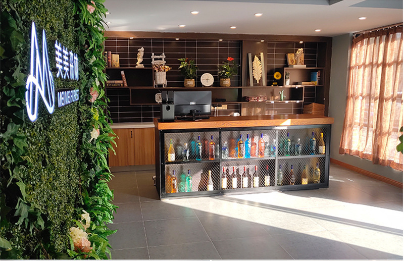 复古铁艺收银台酒吧烧烤店工业风吧台餐厅火锅店前台接待柜台转角