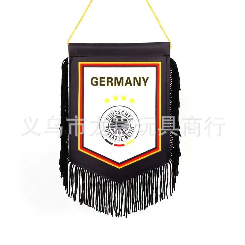 2022 World Cup Football Fans Small Pentagon Flag Car Flag World Cup National Team Brazil Germany Portugal