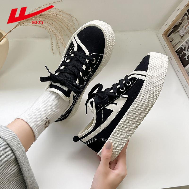 回力厚底帆布鞋女增高日系ins休闲大头鞋2021秋季新款百搭板鞋女