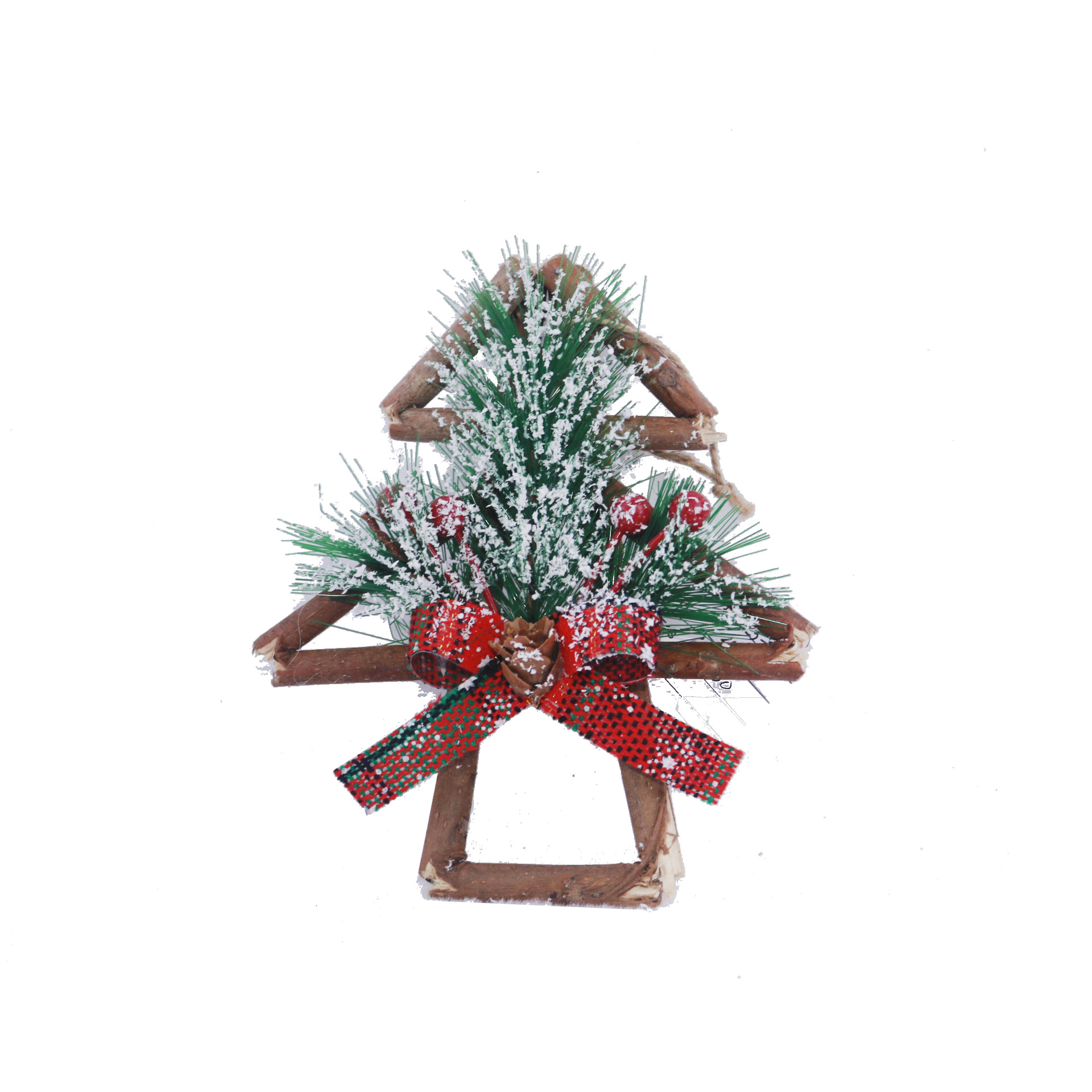 Christmas Decoration Wooden Christmas Tree 15/20/24cm Christmas Wreath Door Hanging Christmas Pendant Hotel Mall Layout