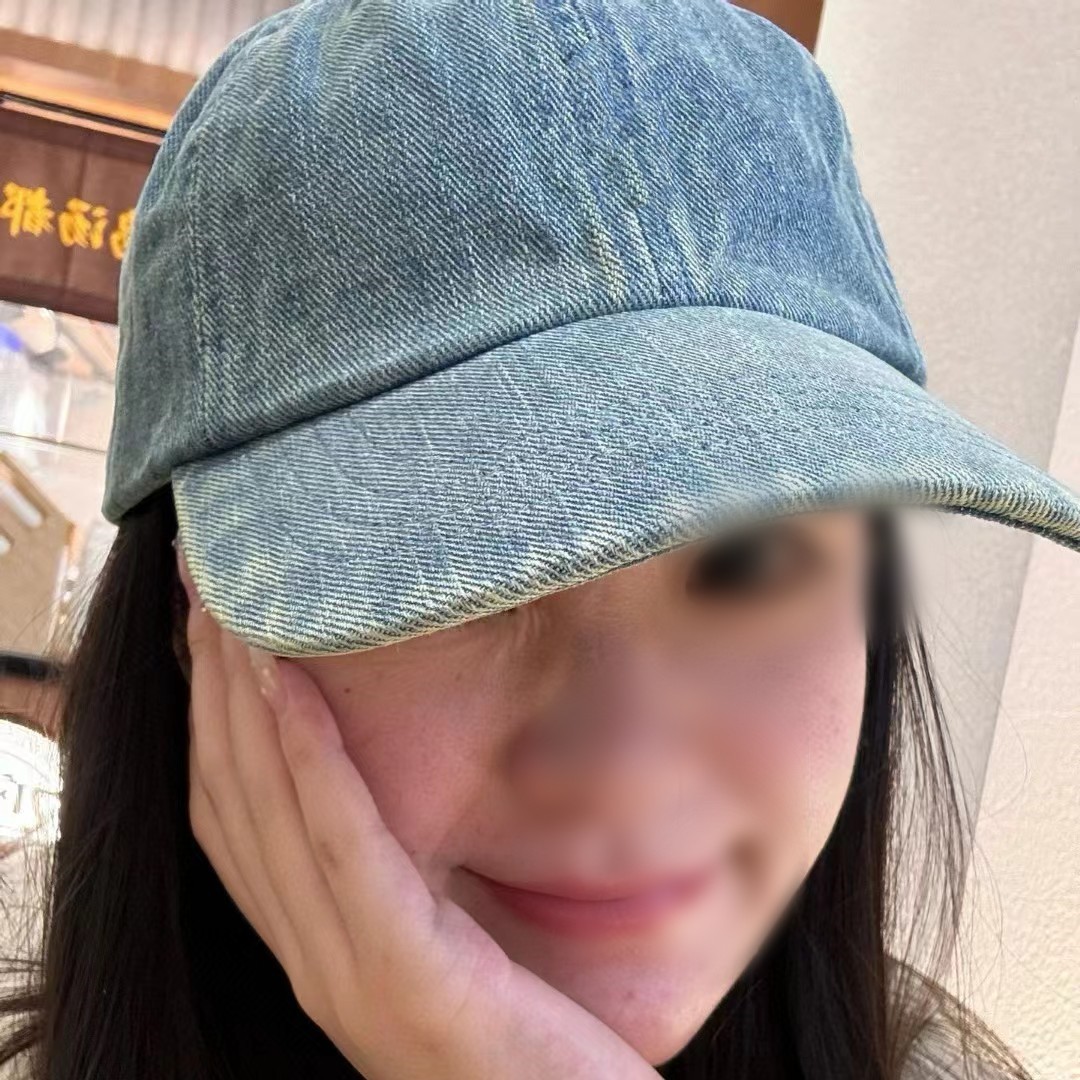 帽子女夏季牛仔软顶棒球帽章若楠同款水洗做旧男女款鸭舌帽5527
