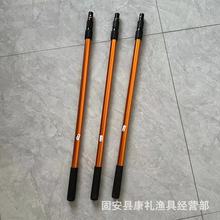 新款铝合金加粗抄网杆 铝合金抄网杆 大物鲟鱼抄网杆渔具批发