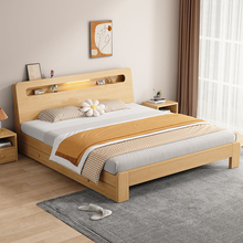 实木床双人床全实木出租房用现代简约单人床1.5米主卧1.2床北飞霞