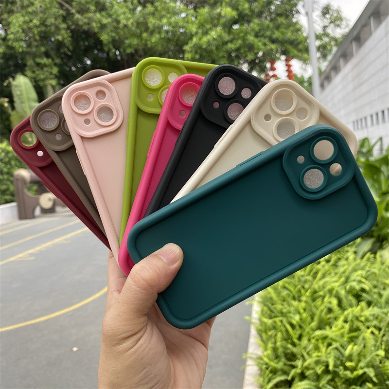 实色金刚砂tpu磨砂手机壳适用oppo realme 5/6/7