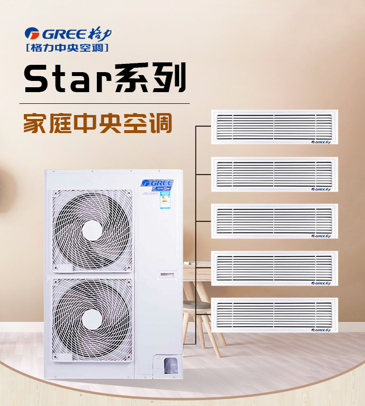 适用格力star 二代家用中央空调空调一拖五客厅空调变频空调一级