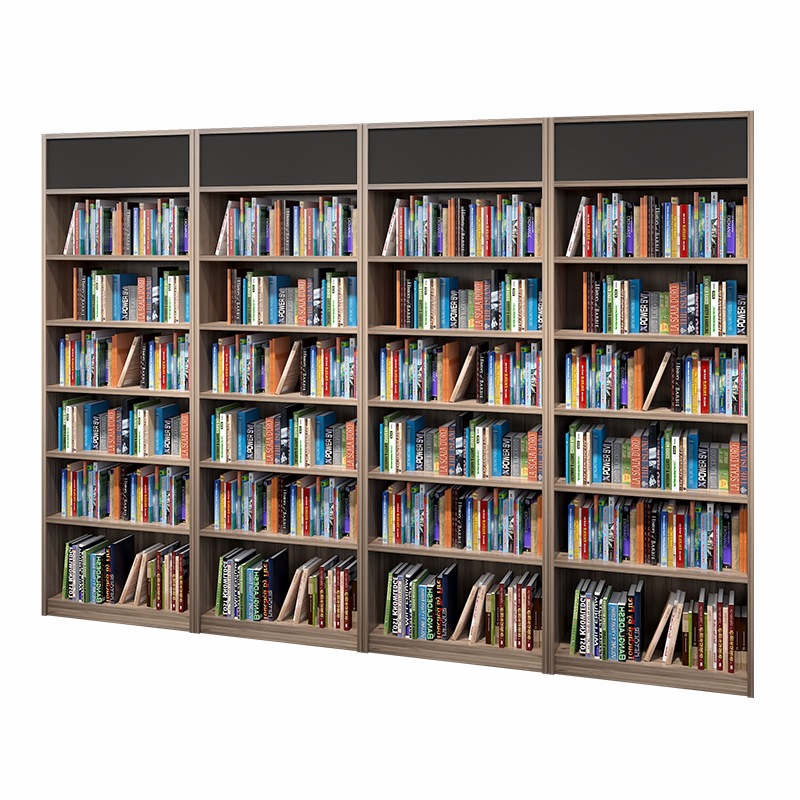 书店靠墙柜  学校超市图书馆书店阅览室简易落地靠墙柜书架