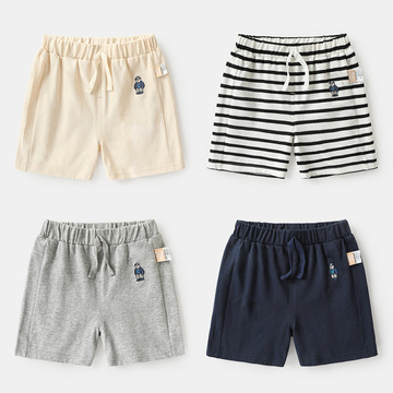 婴儿衣服男童针织短裤夏装女宝宝小童儿童休闲薄款裤子夏季y8575