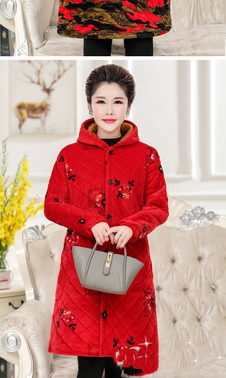 大人罩衣女外穿加绒工作服长款加厚妈妈款吃饭防脏厨房长袖画画冬