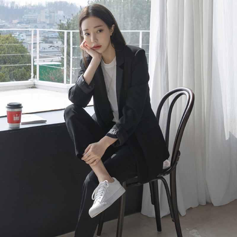 职业西装正装女套装春秋韩版时尚职业工作大学生气质休闲面试西服