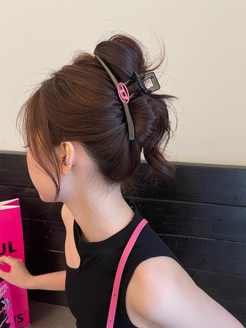 Simple High-Grade Design Grip Female 2023 New Hair Volume More than Large Hair Clip Back Head Shark Clip Hairware