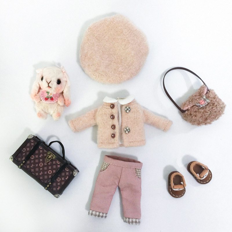 ob11素体娃衣 软陶泥娃娃衣服 12分bjd手办 蛋蛋 gsc手办可穿毛衣