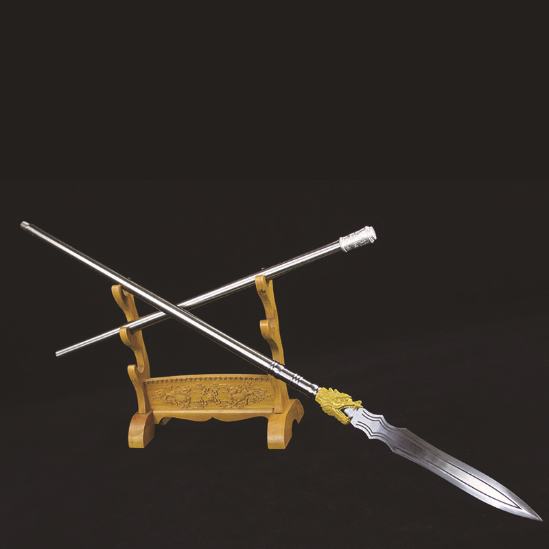 龙泉市神龙枪十八般兵器一体锰钢锻打影视道具收藏摆设镇宅未开刃