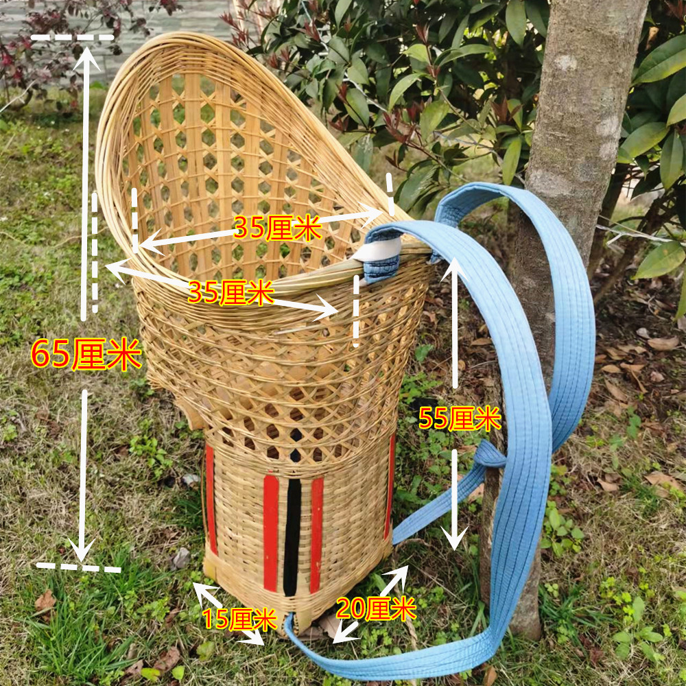 批发背小孩竹编背篓儿童背篼背娃娃婴儿传统老式凉背筐男女通用结