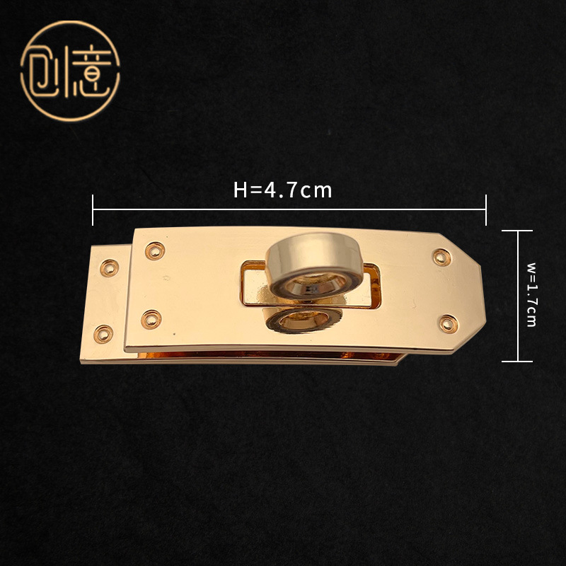 工厂直销锌合金旋转皮带扣拧锁箱包袋五金配件圆孔长方形腰带锁扣