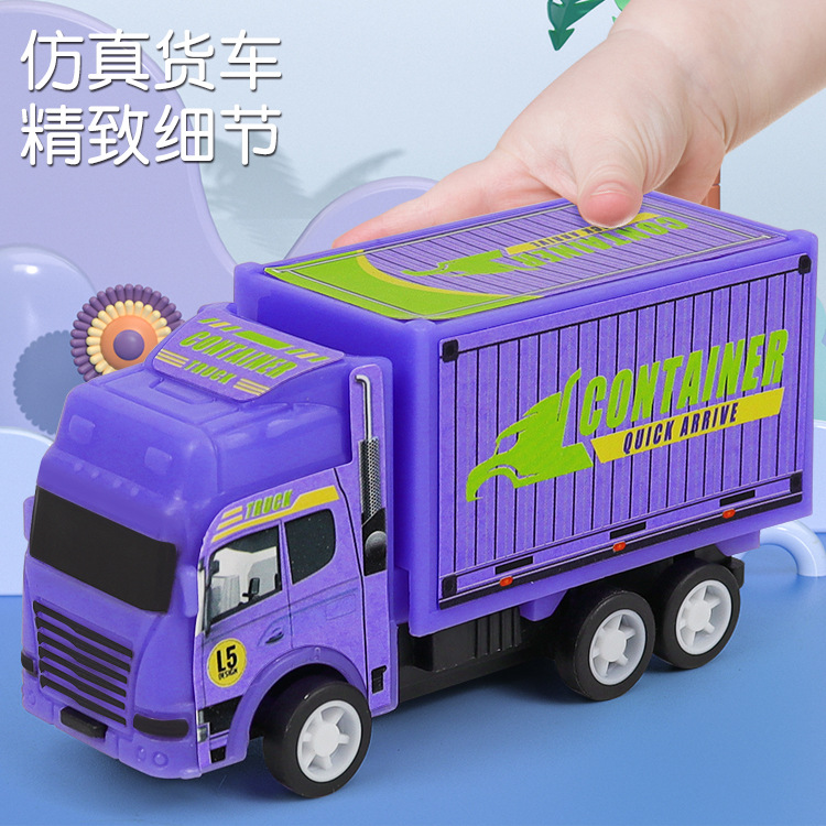 Wholesale Children's Toys Power Control Car Boy Cartoon Container Truck Model Stall Kindergarten Gifts