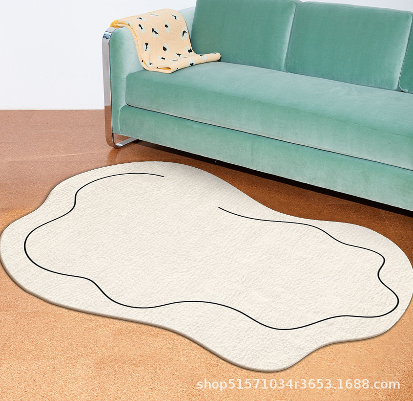 Spot Fresh Ins Cashmere-like Carpet Plush Cream Cloud Living Room Carpet Girly Bedroom Shaped Bedside Blanket