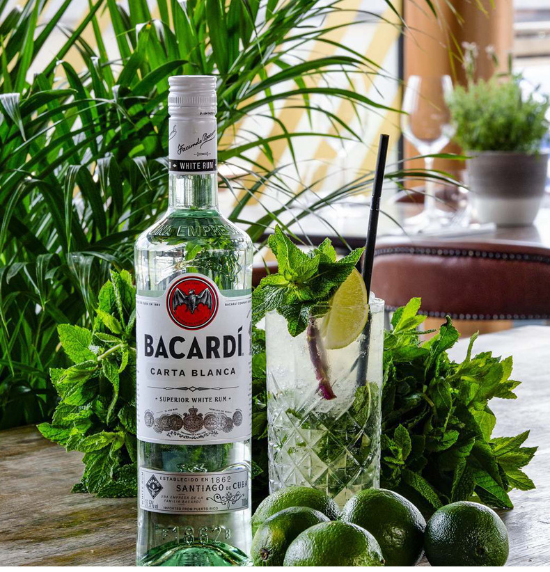 百加得白朗姆酒750ml烘焙调酒mojito鸡尾酒莫吉托bacardi淡朗姆酒