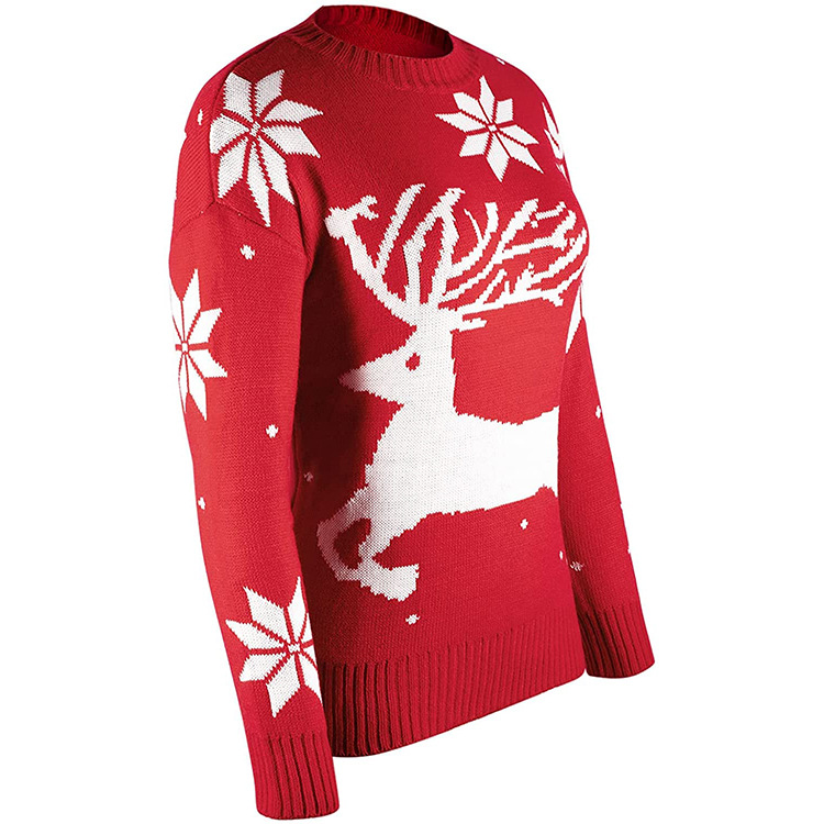 European and American Foreign Trade Export Women's Sweater Christmas Sweater Women's Foreign Trade Long Sleeve Elk Pullover Sweater