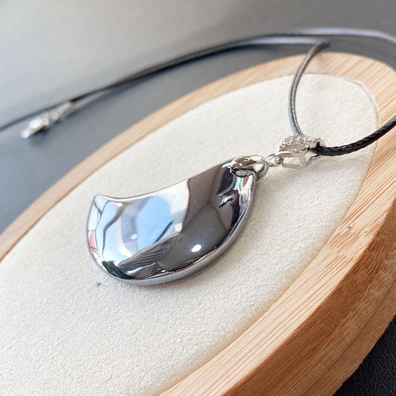 晶尧 多晶硅太赫兹石月亮女神吊坠挂件情侣款钛赫兹矿石时尚饰品