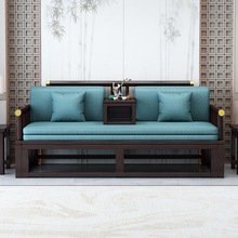 新中式全实木罗汉床简约沙发床折叠两用大小户型新款客厅一体床榻