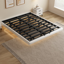 铁艺床双人床家用不锈钢悬空铁架床现代简约加粗加厚钢架床悬浮床
