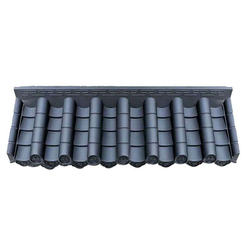 瓦滴水檐屋檐树脂瓦o饰装琉璃门仿古瓦片屋顶一体瓦头马头墙